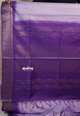 Lavender Purple - Soft Tissue khadi zari Border with buttas